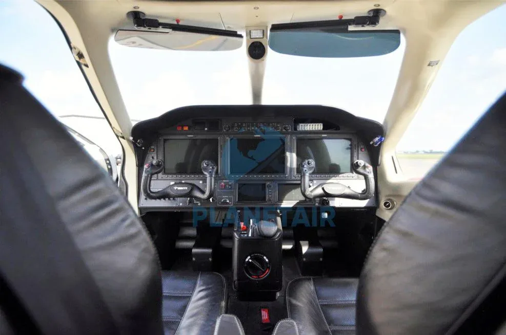 Cockpit and instrument panel of a 2016 Daher SOCATA TBM 930.
