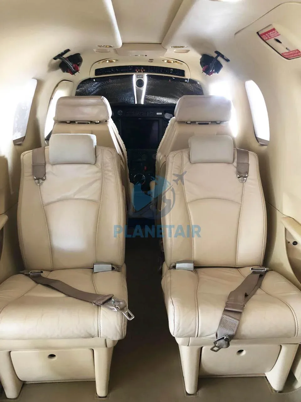Cabin interior of a 2008 Daher Socata TBM850.