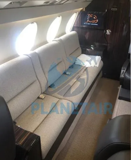 Cabin interior of a 1999 Dassault Falcon 50EX.
