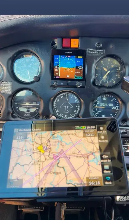 Avionics suite of a 1976 Embraer Corisco Aspirado.