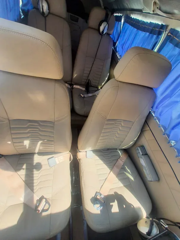 Cabin interior of a 1976 Embraer Corisco Aspirado.