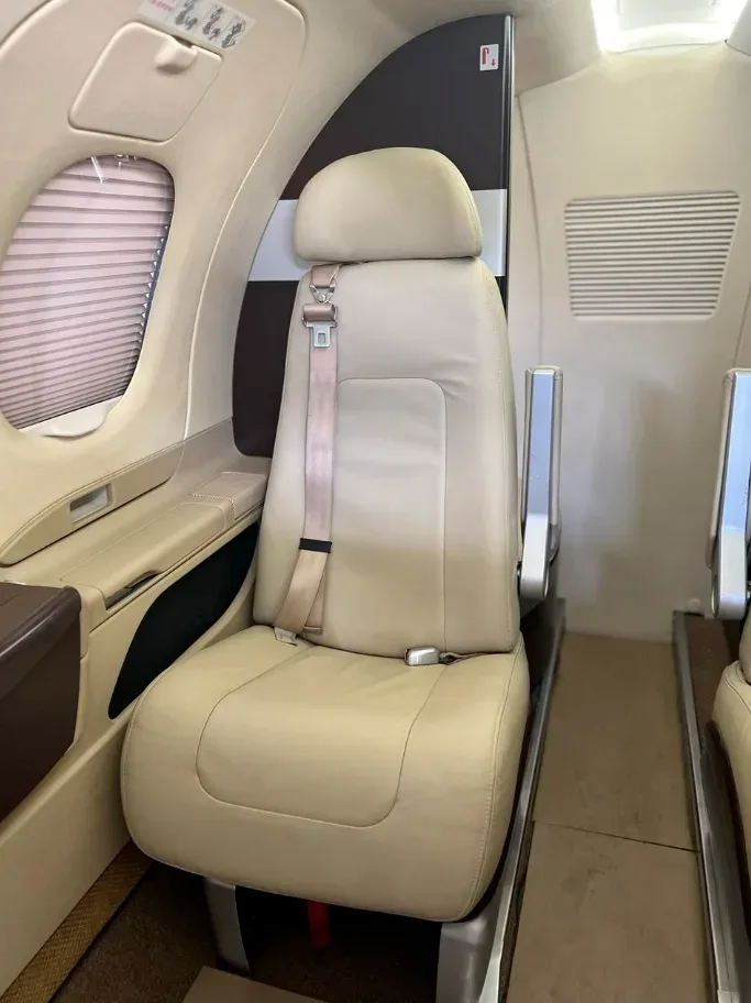 Cabin interior of a 2013 Embraer Phenom 100.