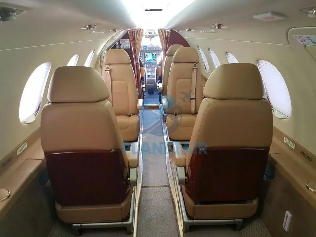 Cabin interior of a 2013 Embraer Phenom 300.