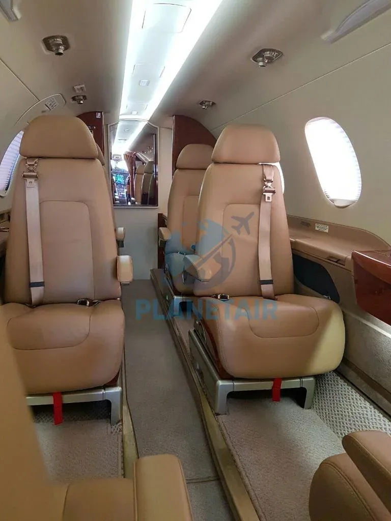 Cabin interior of a 2013 Embraer Phenom 300.