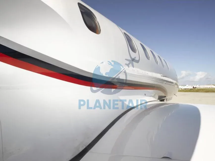 Engine detail of a 2010 Embraer Phenom 300.