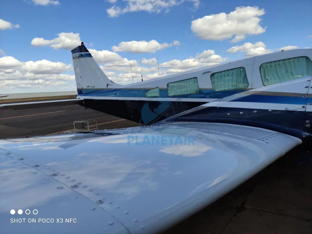 Exterior view of a 1980 Embraer Seneca II EMB-810C.