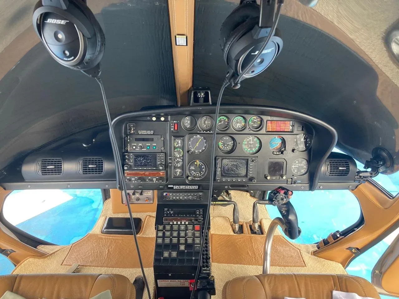 Cockpit and instrument panel of a 2006 Eurocopter AS350B2.