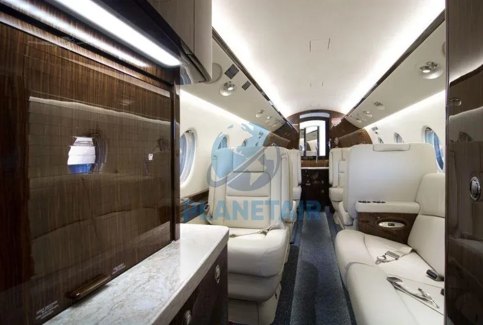 Cabin interior of a 2011 Gulfstream G150.