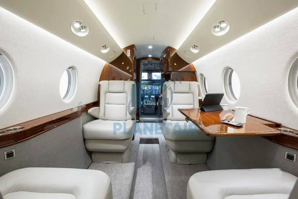 Cabin interior of a 2014 Gulfstream G150.