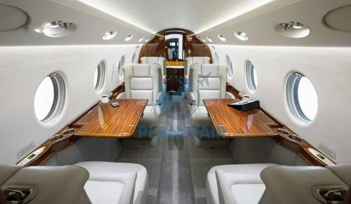 Cabin interior of a 2014 Gulfstream G150.
