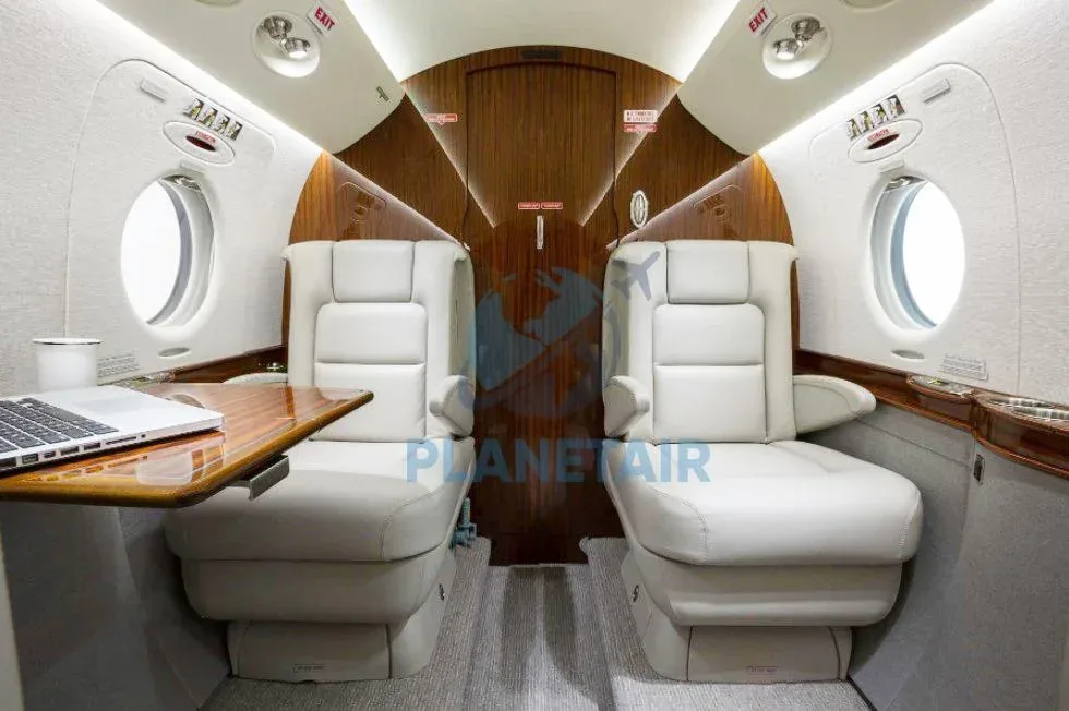 Cabin interior of a 2014 Gulfstream G150.