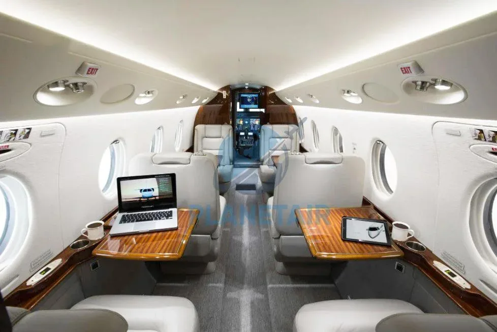 Cabin interior of a 2014 Gulfstream G150.