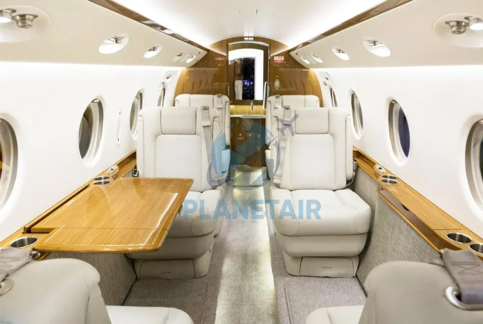 Cabin interior of a 2015 Gulfstream G150.