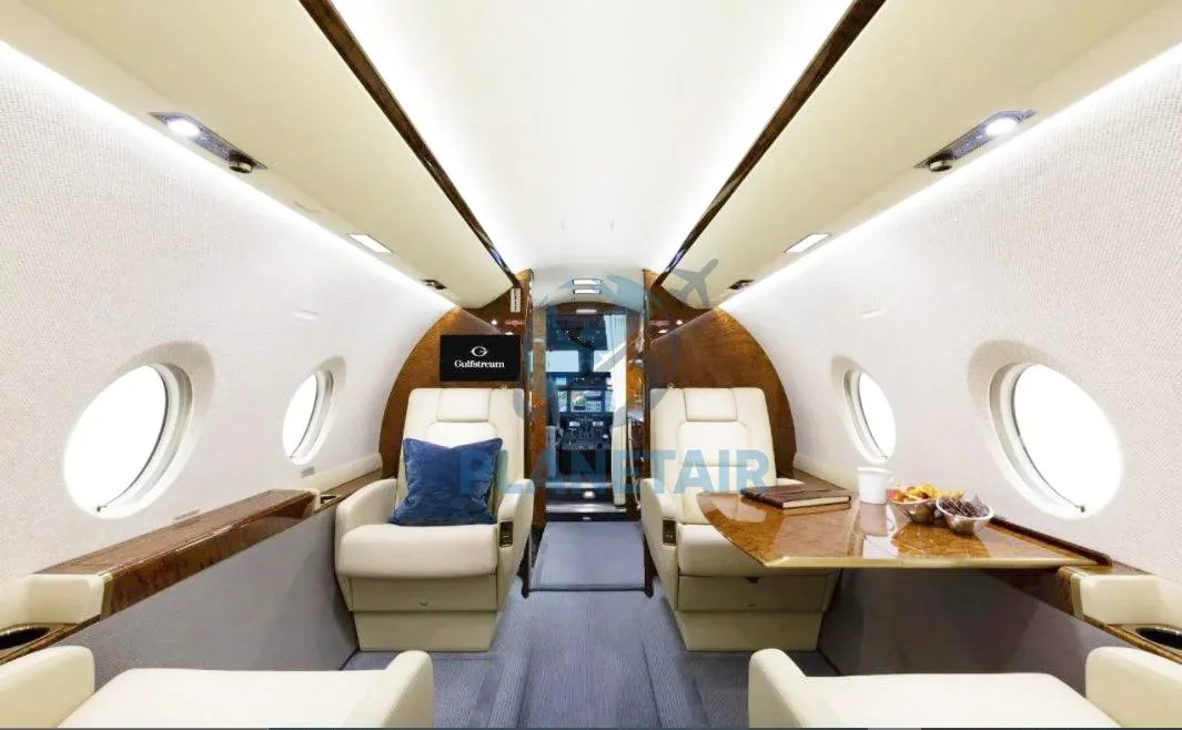 Cabin interior of a 2019 Gulfstream G280.