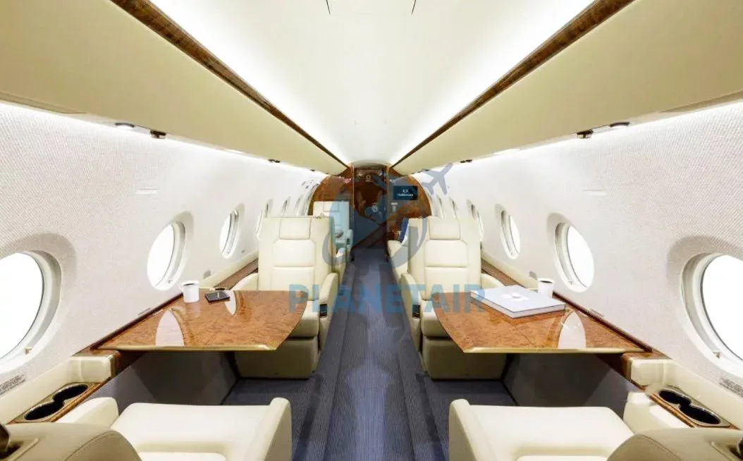 Cabin interior of a 2019 Gulfstream G280.