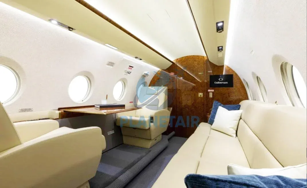 Cabin interior of a 2019 Gulfstream G280.