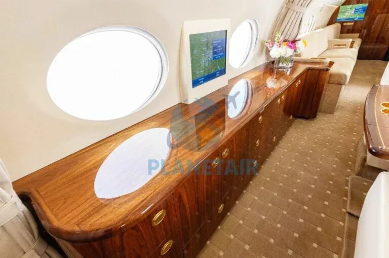 Cabin interior of a 2011 Gulfstream G550.