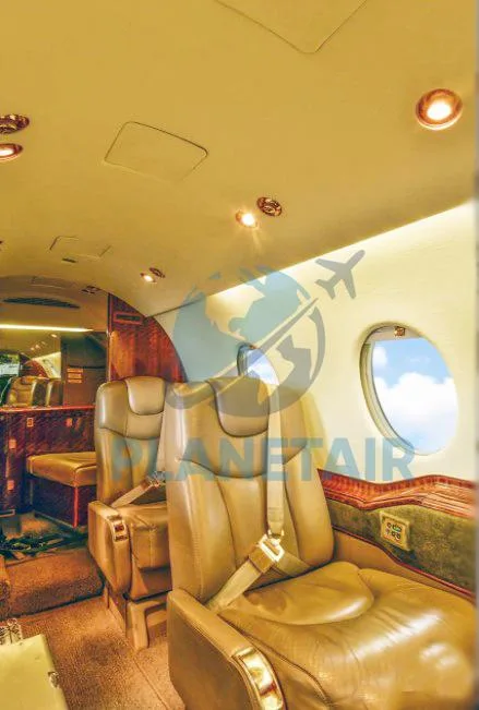 Cabin interior of a 2005 Beechcraft HAWKER 400XP.