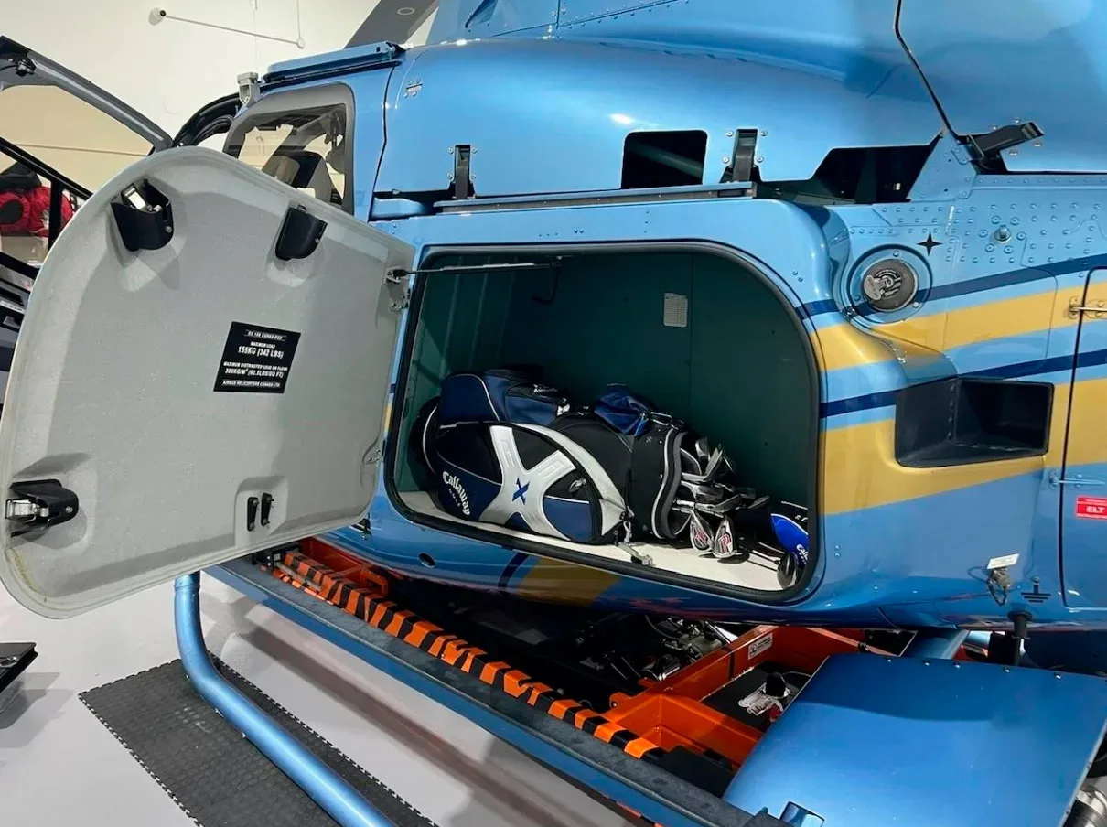 Cockpit and instrument panel of a 2013 Eurocopter EC130T2.