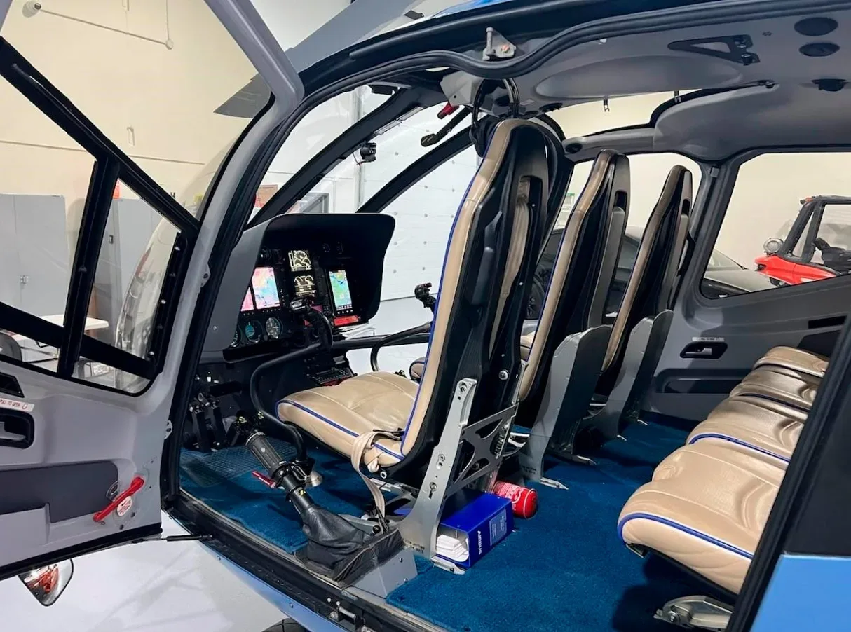 Cockpit and instrument panel of a 2013 Eurocopter EC130T2.