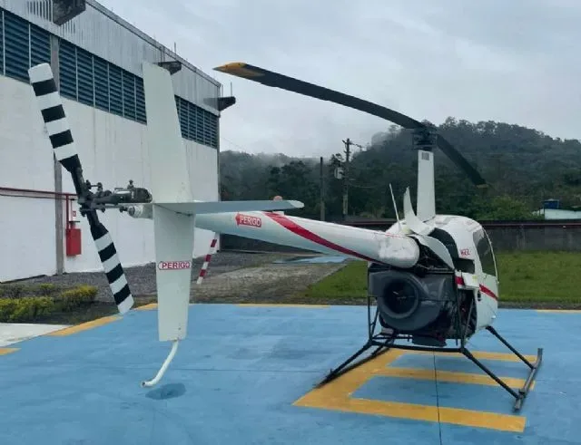 Exterior view of a 2012 Robinson R22 Beta II.