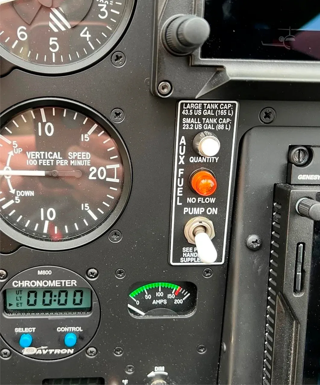Avionics suite of a 2022 Robinson R66 Turbine.
