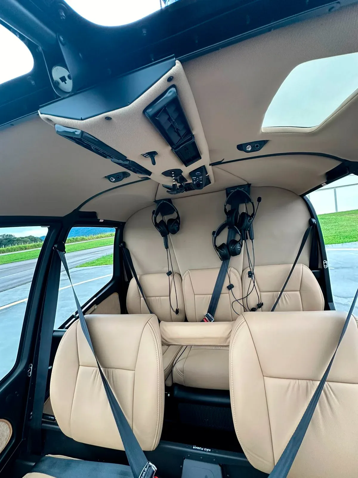 Cabin interior of a 2023 Robinson R66 Turbine.