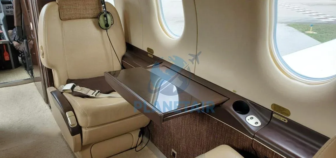 Cabin interior of a 2008 Pilatus PC-12 NG.