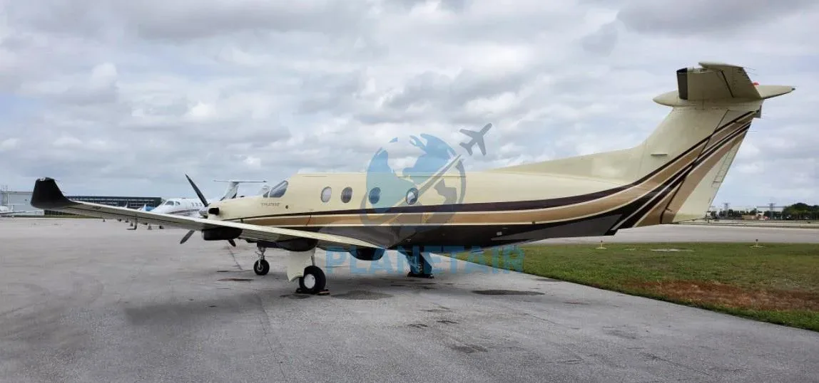 Exterior view of a 2008 Pilatus PC-12 NG.