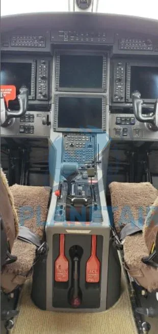 Cockpit and instrument panel of a 2008 Pilatus PC-12 NG.