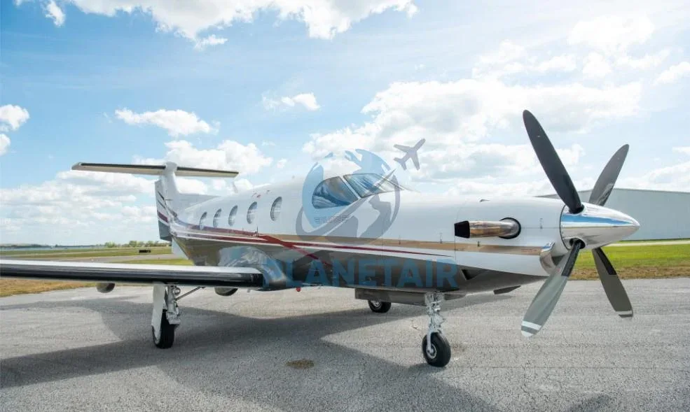 Exterior view of a 2008 Pilatus PC-12 NG.