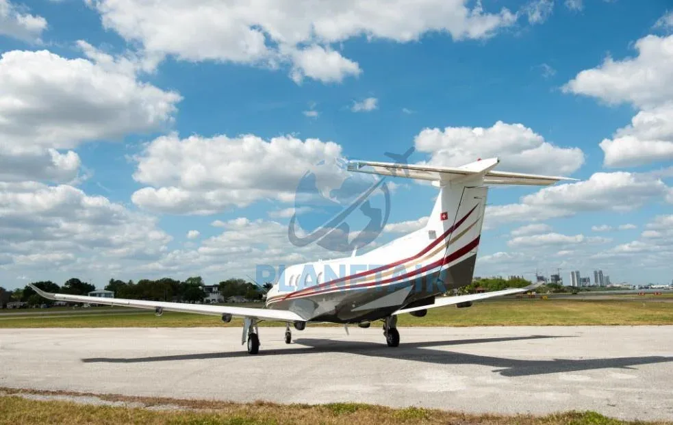Exterior view of a 2008 Pilatus PC-12 NG.