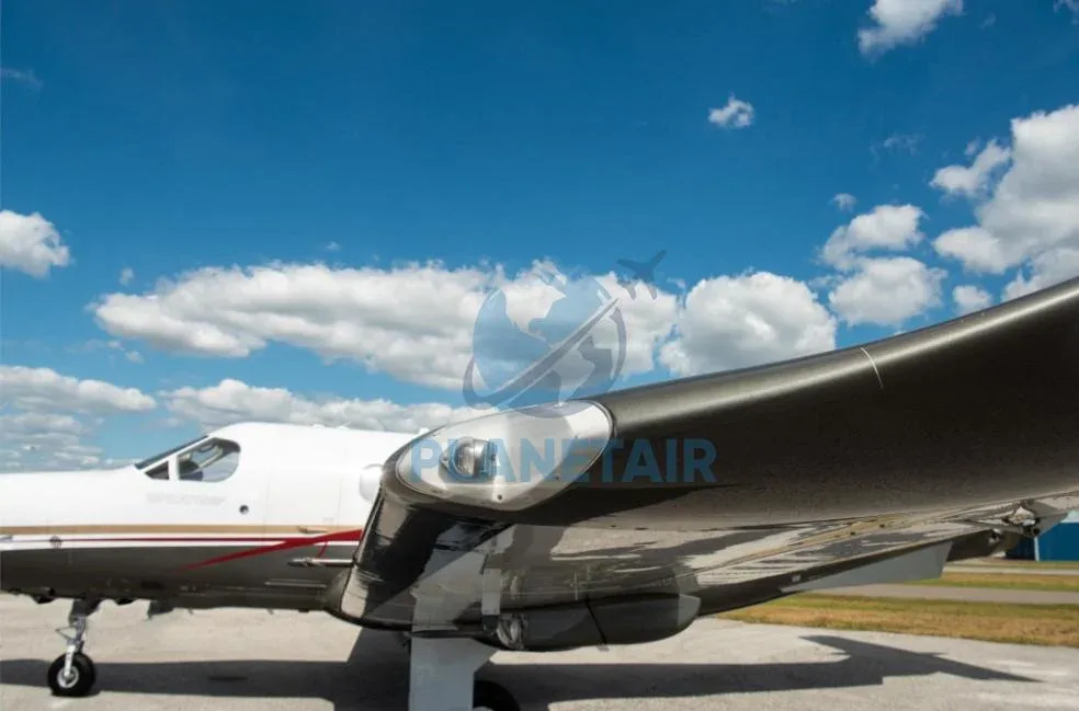 Exterior view of a 2008 Pilatus PC-12 NG.