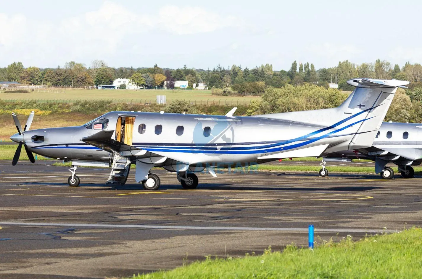Exterior view of a 2009 Pilatus PC-12 NG.