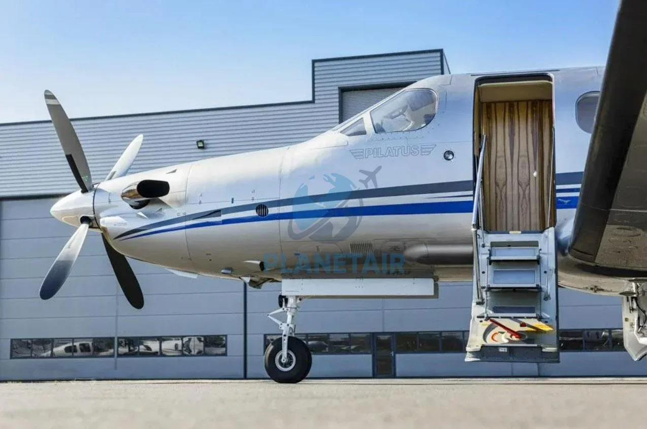 Exterior view of a 2009 Pilatus PC-12 NG.
