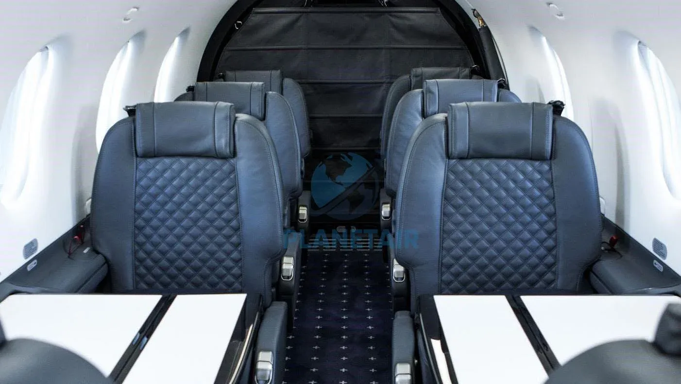 Cabin interior of a 2015 Pilatus PC-12 NG.