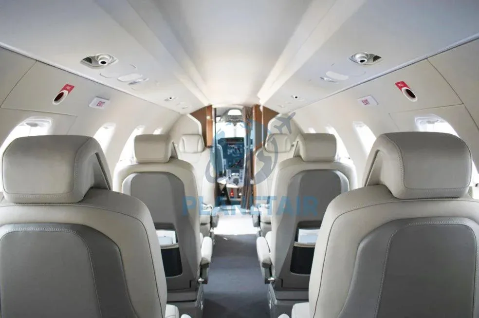 Cabin interior of a 2021 Pilatus PC-24.