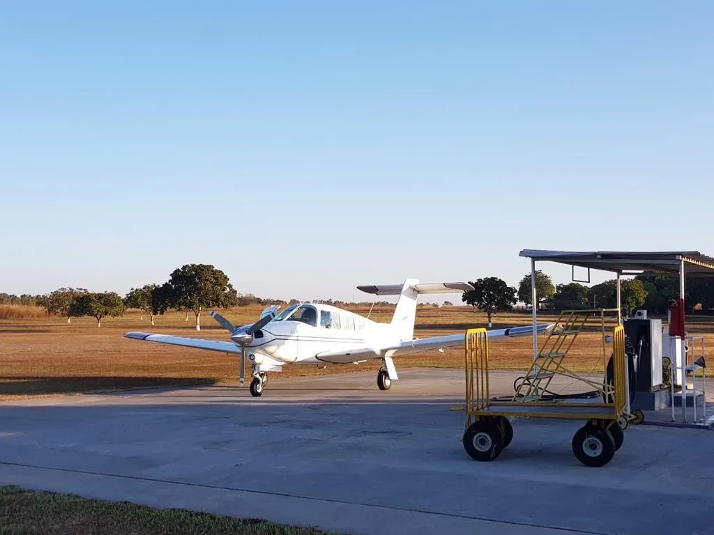 Exterior view of a 1985 Piper Aircraft.