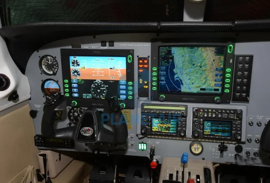 Cockpit and instrument panel of a 2008 Piper AIRCRAFT MATRIX PA-46R-350T.