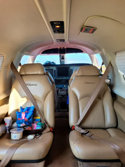 Cabin interior of a 2008 Piper Aircraft Matrix PA-46R-350T.