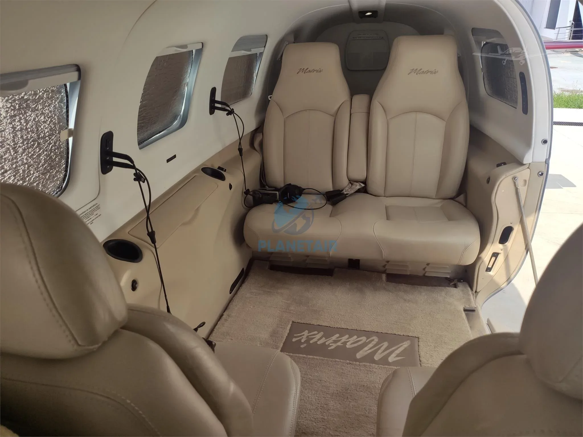 Cabin interior of a 2012 Piper AIRCRAFT MATRIX PA-46R-350T.