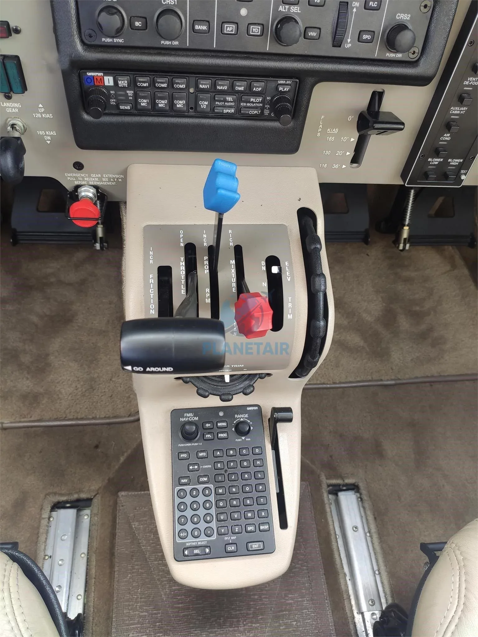 Cockpit and instrument panel of a 2012 Piper AIRCRAFT MATRIX PA-46R-350T.