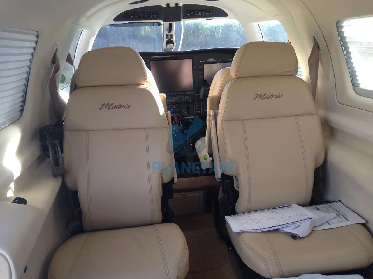 Cabin interior of a 2013 Piper Aircraft Matrix PA-46R-350T.