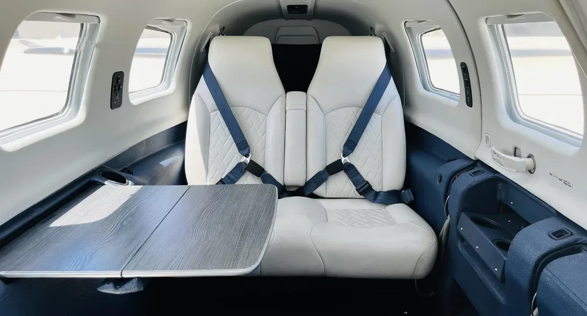 Cabin interior of a 2009 Piper Aircraft Meridian.