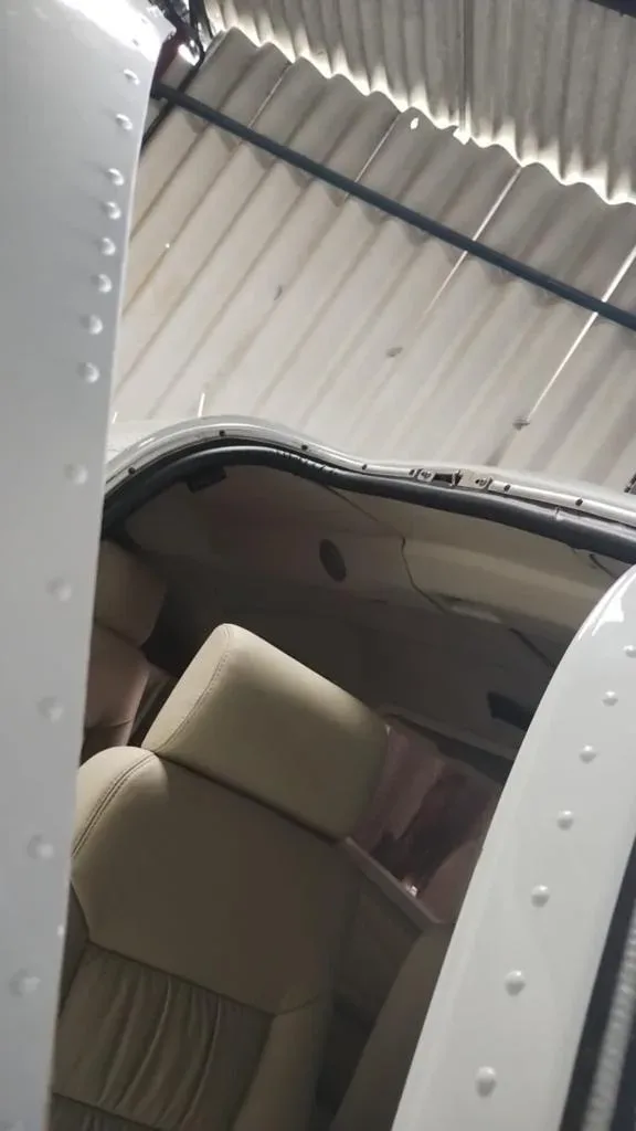 Cabin interior of a 1977 Piper Aircraft.
