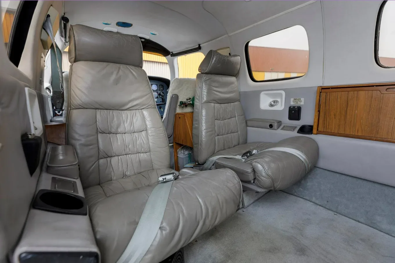 Cabin interior of a 1998 Piper Jetprop.