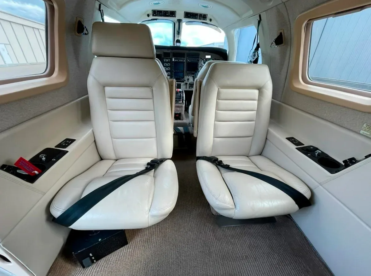 Cabin interior of a 1998 Piper Jetprop.
