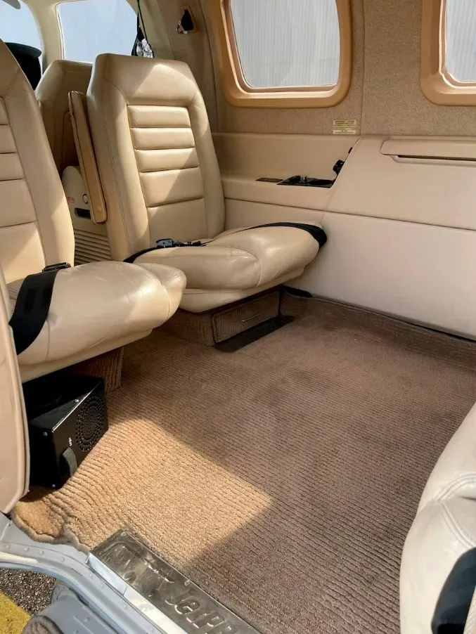 Cabin interior of a 1998 Piper Jetprop.