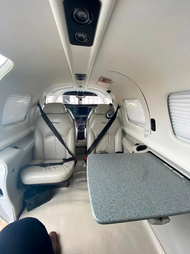 Cabin interior of a 2008 Piper Jetprop.