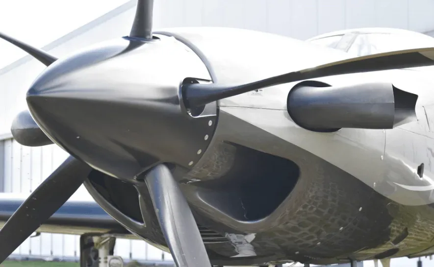 Engine detail of a 2021 Piper M600 SLS.